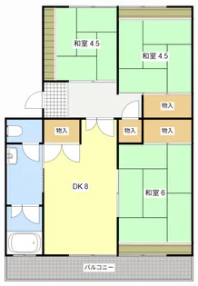 浜松駅南団地5号棟【3階】の間取り
