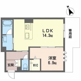 南丸之内 ShaMaison Hills【1階】の間取り