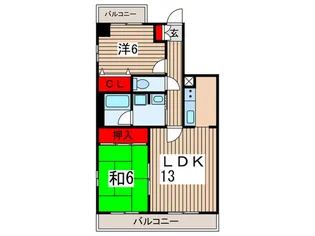 グリーンシティー五番館【6階】の間取り