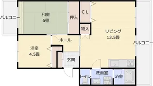 本町八幸ハイツ【2階】の間取り