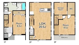 大阪府大阪市大正区泉尾1【一戸建】の間取り