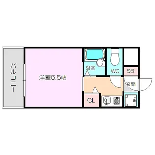リーガル新大阪【8階】の間取り