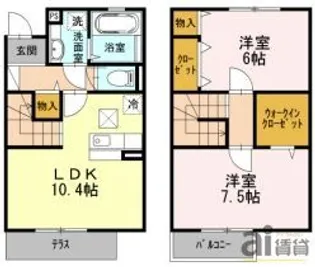 東京都中野区上鷺宮1【一戸建】の間取り