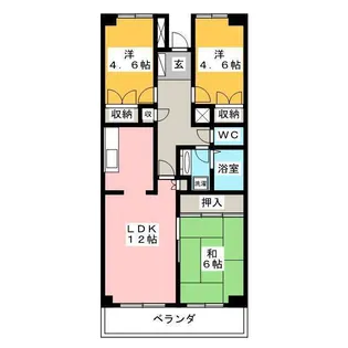 クレメントホームズ【4階】の間取り