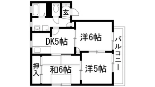 榎木ハイツB棟【1階】の間取り