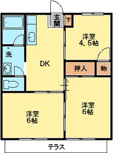 第3源荘(だいさんみなもとそう)【1階】の間取り