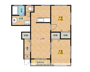 マリンブリーズ・Jr5th6th【1階】の間取り