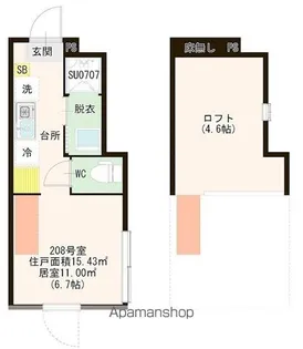 ハーモニーテラス見次公園【2階】の間取り