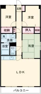 フォレストマンション【3階】の間取り