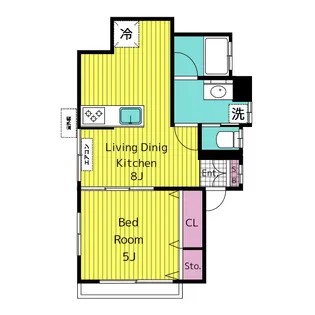 ハイツ田辺【1階】の間取り
