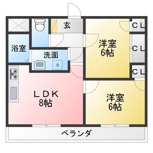 ガーデンTOMO【1階】の間取り
