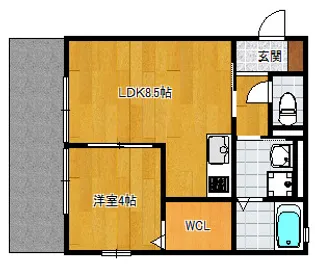 1LDKの間取り画像