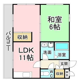 福岡県北九州市八幡西区本城1【アパート】の間取り