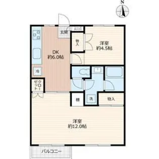 アムスプラザA【2階】の間取り