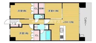 メイツブラン九条駅前【14階】の間取り