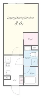 1Kの間取り画像