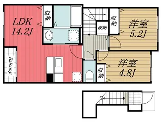 千葉県八街市八街に【アパート】の間取り