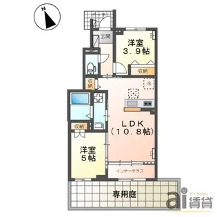埼玉県鶴ヶ島市脚折町6【アパート】の間取り