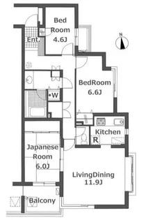 東京都世田谷区用賀1【マンション】の間取り
