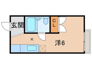 ハイツスリーエム【1階】の間取り