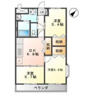 ハイツ リバーサイド【2階】の間取り
