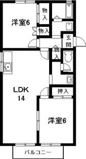 愛知県江南市赤童子町大間【アパート】の間取り