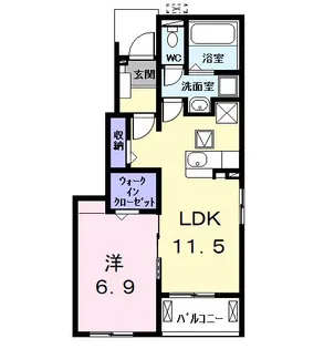 ヒカルサ名古屋港区大西I【1階】の間取り