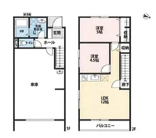 ガレージハウス久喜青毛【1階】の間取り