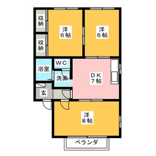サニーコート【1階】の間取り