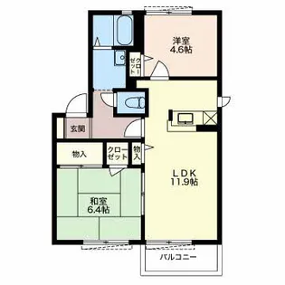 ファミール上町【2階】の間取り