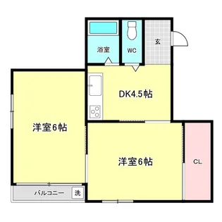 夕凪ハイツ【3階】の間取り