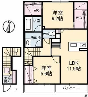 ミラベル古江【2階】の間取り