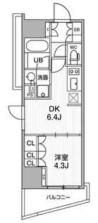 シーズンフラッツ大井町【5階】の間取り