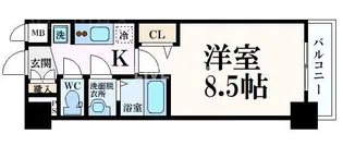 アドバンス京都エーデル【3階】の間取り