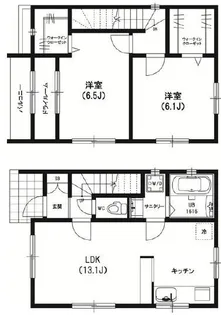 千葉県習志野市実籾2【一戸建】の間取り