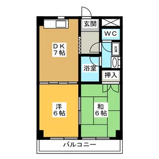 コーポワシノI【2階】の間取り