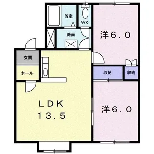 クレストール石山【1階】の間取り