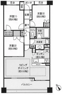 神奈川県横浜市青葉区つつじが丘【マンション】の間取り
