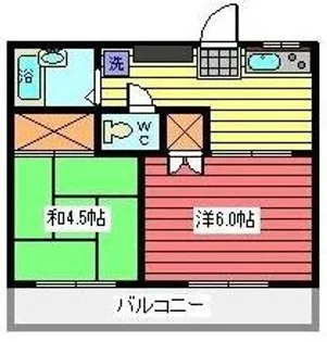 山口ハイツB【2階】の間取り