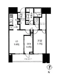赤坂タワーレジデンス Top of the Hill【17階】の間取り