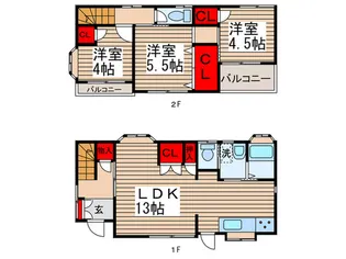 千葉県松戸市常盤平5【一戸建】の間取り