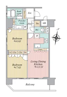 リーガル四ツ橋立売堀II【9階】の間取り