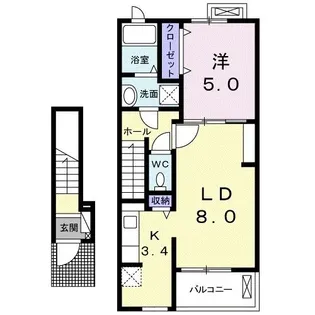 シュシュ・フロマージュ【2階】の間取り