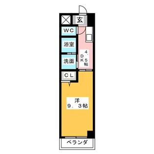 オアゾ名西【1階】の間取り