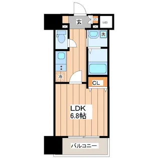 APPLEみやぎの【5階】の間取り