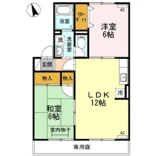 エスポワール米原B棟【1階】の間取り