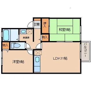 パールハイツ【2階】の間取り