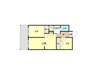 ギャランドラ片野【4階】の間取り