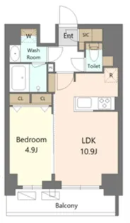 S-RESIDENCE新宿早稲田avelis【12階】の間取り