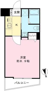 ピークサイドレジデンス早稲田【4階】の間取り